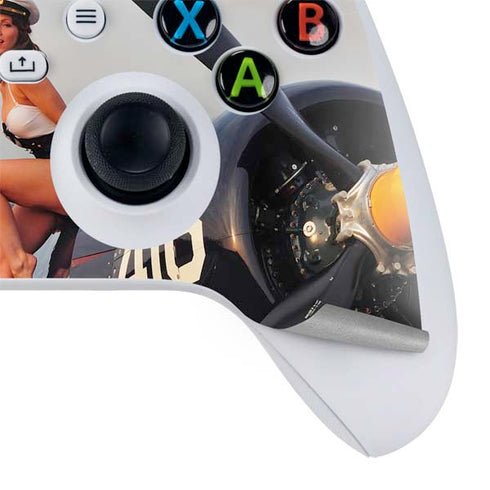 1940s Navy Pin-Up Girl On Corsair Fighter Plane Xbox Series S Controller Skin